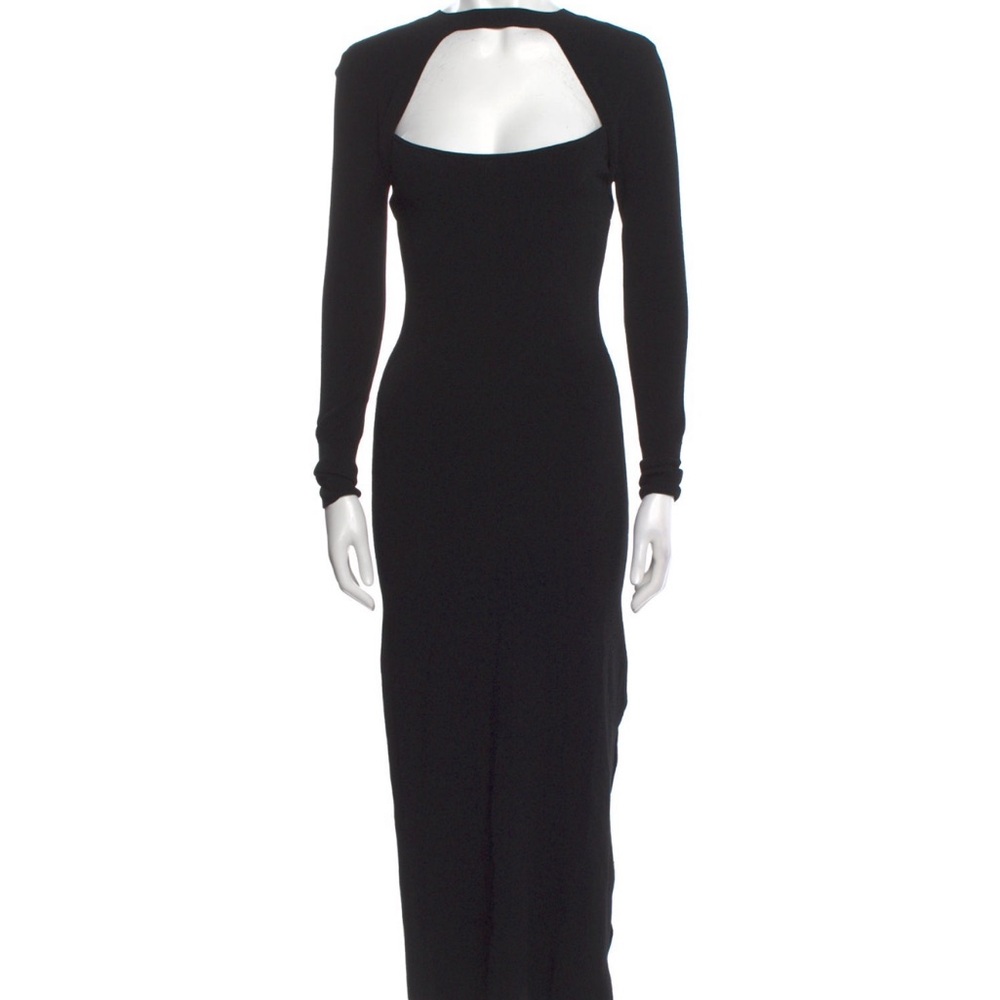 Frame Denim Black Cut Out Backless Sheath Dress